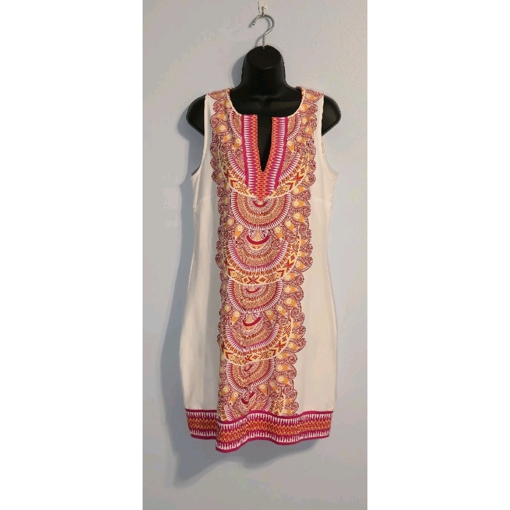 New York & Company Women's Dashiki Print Sleeveless Cotton Dress‎ Size Small